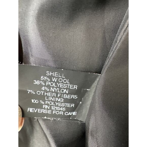 London Fog Wool Blend Pea Coat Jacket Single Breasted Women’s Large Lot# 133507 - Picture 7 of 8